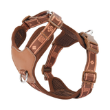 Reflective Breathable Harness & Lead Set for Small Dogs - Tan