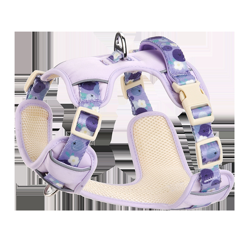 Reflective No-Pull Harness & Lead Set - Violet