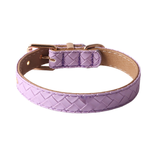 Lattice Weave Dog Lead, Woven Vegan Leather - Violet