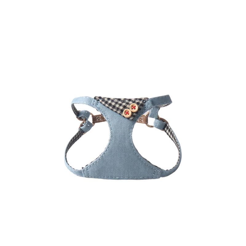 Denim Check Harness - Single Black & White