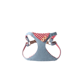 Denim Check Harness - Single Red