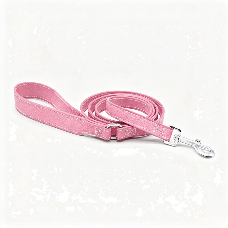 Contrast Stitch Turn-Lock Walk Set with Bag Holder Lead - Blush
