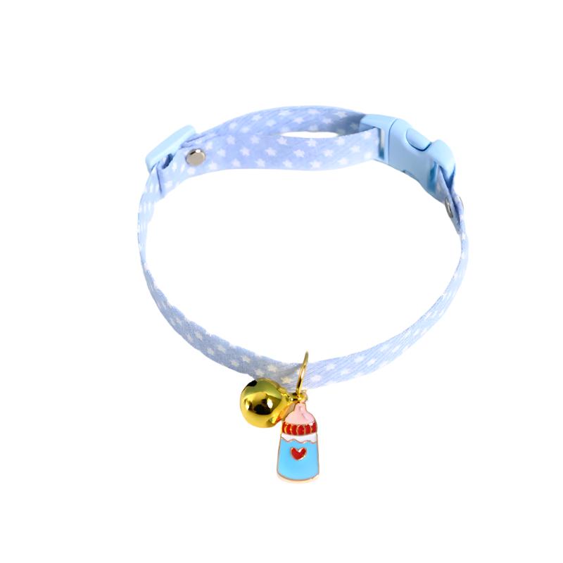 Deluxe Cloud Pastel Star Pattern Pendant Collar with Bell