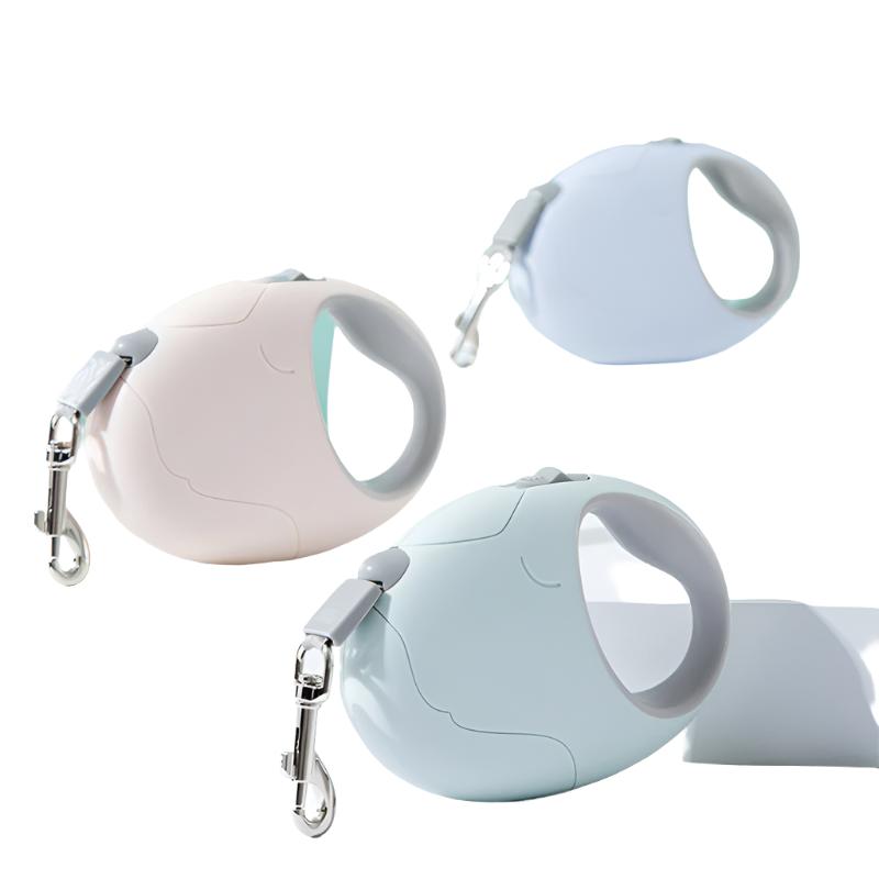 Pastel Automatic Retractable Training Leash with Premium Nylon Traction Rope