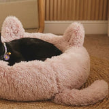 Round Plush Anti-Anxiety Donut Pet Bed