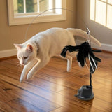 Hands-Free Interactive Bird/Feather Wand