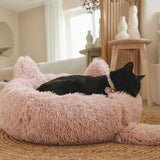 Round Plush Anti-Anxiety Donut Pet Bed