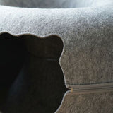 Felt Tunnel Cave Pet Bed with Removable Donut Nest | PAWD