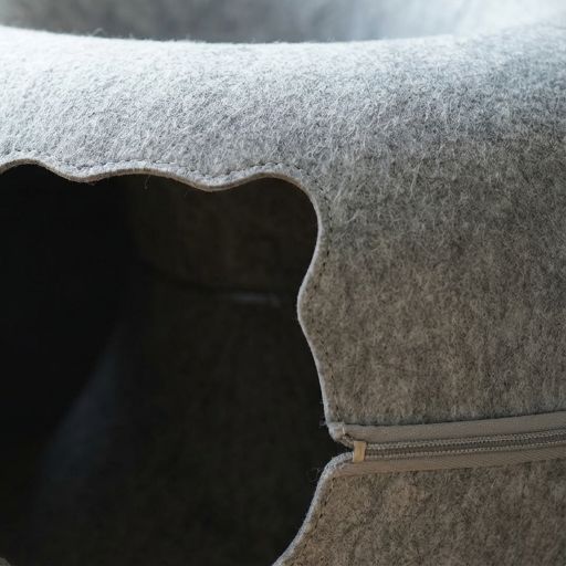 Felt Tunnel Cave Pet Bed with Removable Donut Nest | PAWD