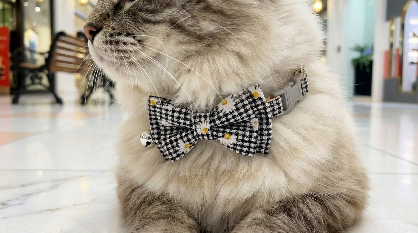 Plaid Adjustable Collar with Detachable Bow Tie - view 18