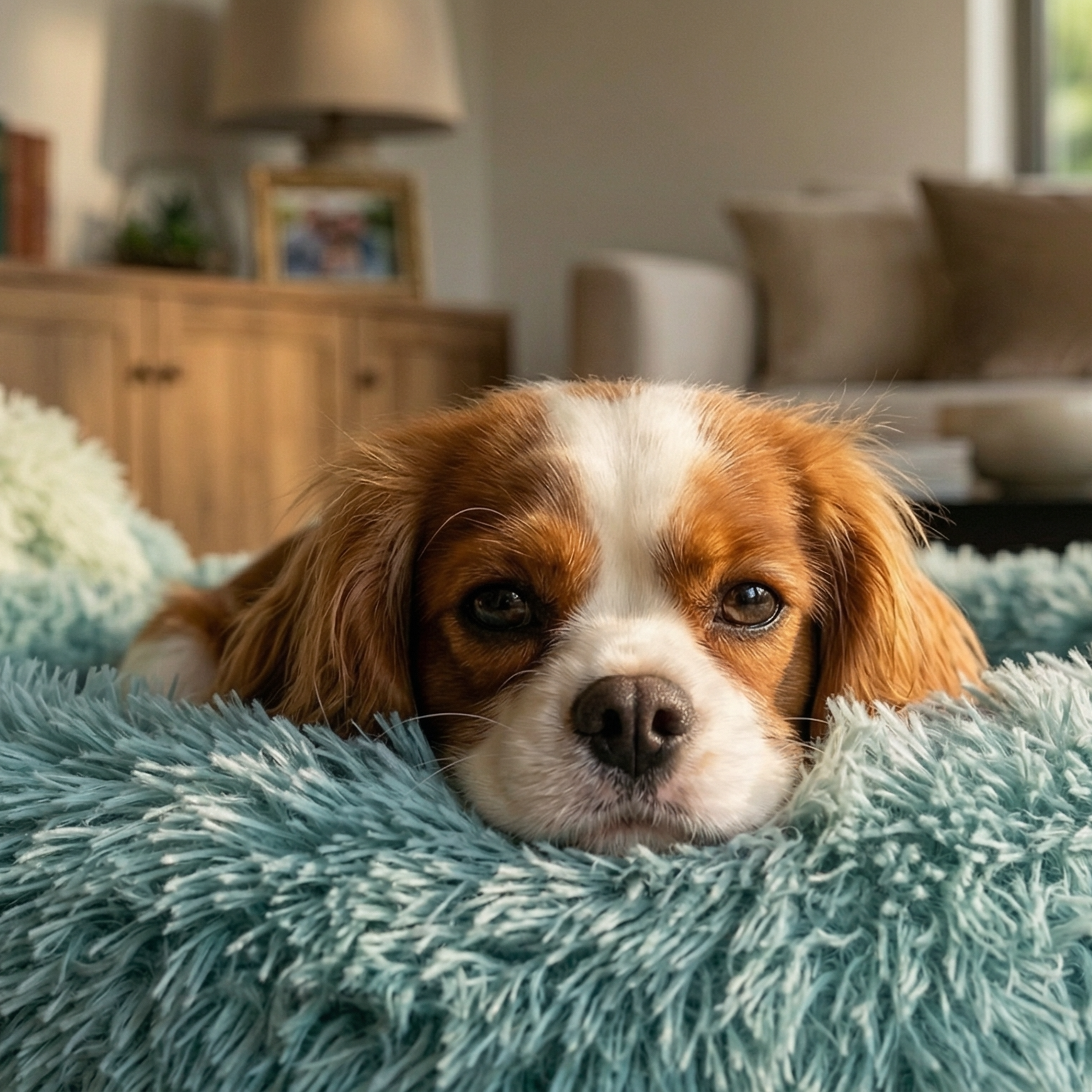 Anti-Anxiety Fluffy Pet Bed with Tail & Ear Design | PAWD