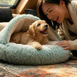100% Cotton Plush Shell-Style Pet Nest Bed
