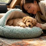 100% Cotton Plush Shell-Style Pet Nest Bed