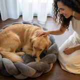 Velvet Cotton Braided Macaron Pet Bed