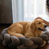 Velvet Cotton Braided Macaron Pet Bed