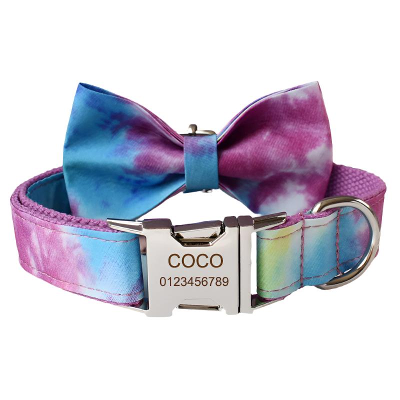 Rainbow Gradient Dog Collar - Personalized