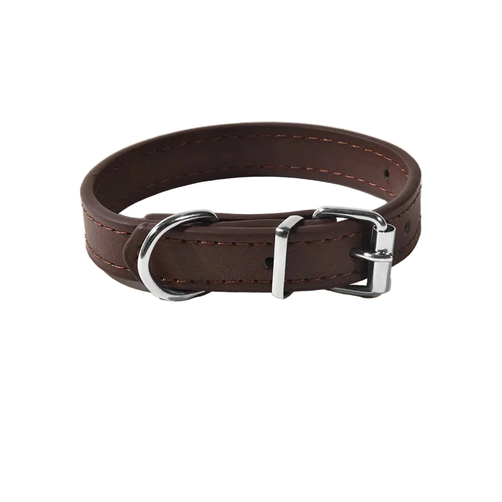 Adjustable Chocolate Dog Collar by Pawd