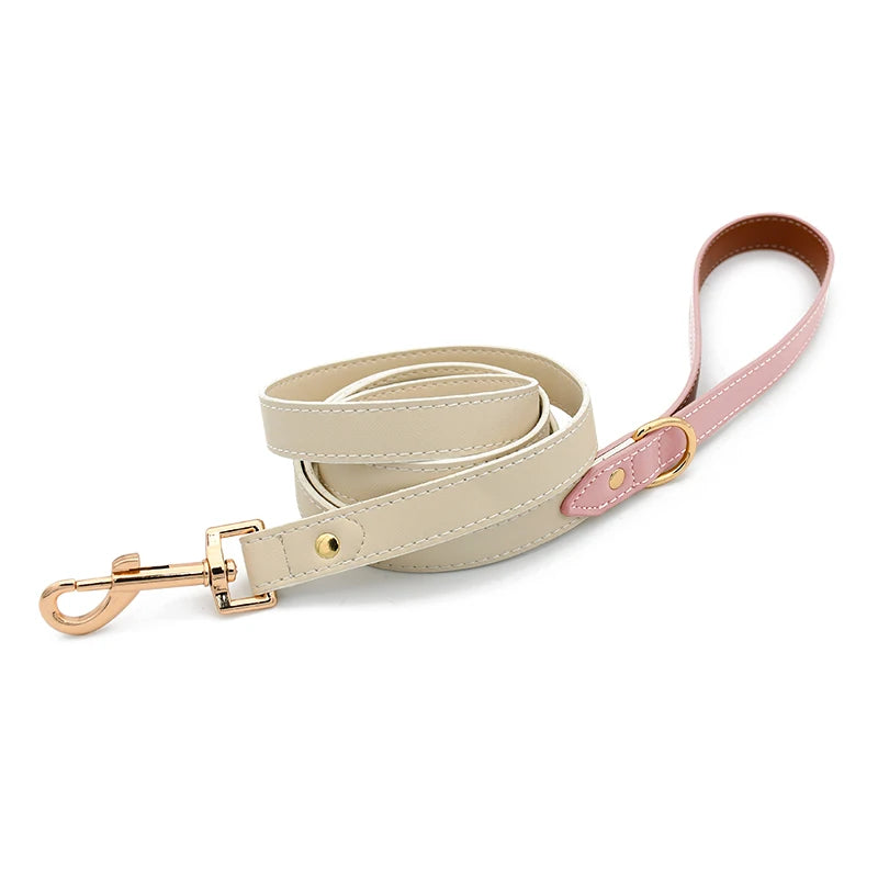 Adjustable Leash150x2.0cm Pink Dog Collar by Pawd