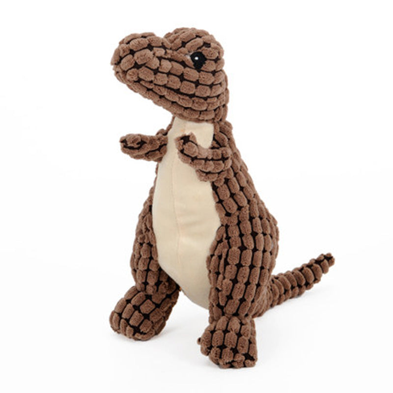 Squeaky Premium Fleece Plush Indestructible Dinosaur Chew Toy