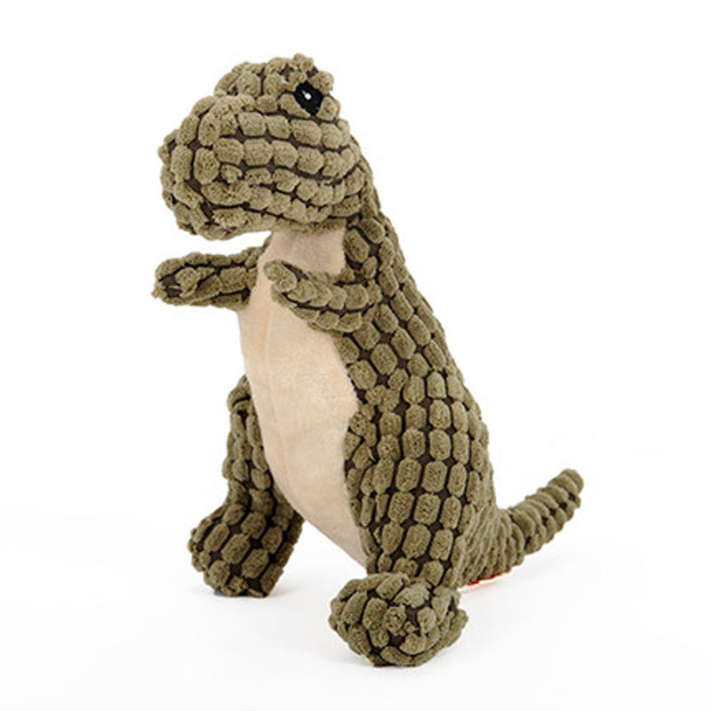 Squeaky Premium Fleece Plush Indestructible Dinosaur Chew Toy