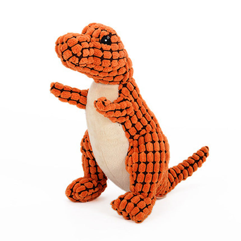 Squeaky Premium Fleece Plush Indestructible Dinosaur Chew Toy