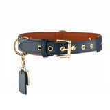 Durable Leather Dual Color Dog Collar - View 1