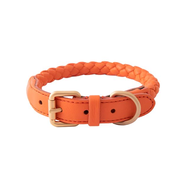 Deluxe Dessert Leather Weave Dog Collar