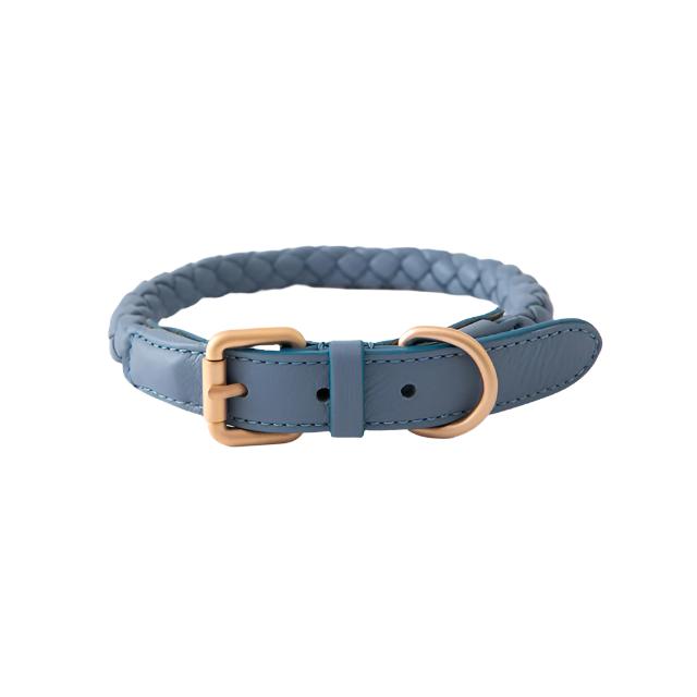 Deluxe Dessert Leather Weave Dog Collar