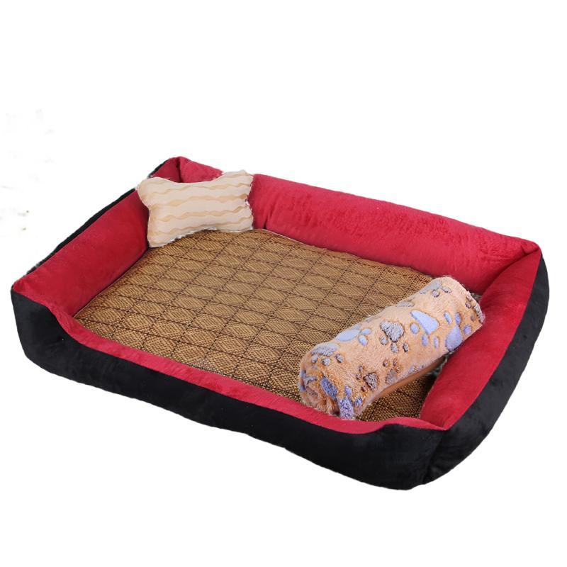 Cozy Kennel 100% Cotton Warm Linen Pet Bed