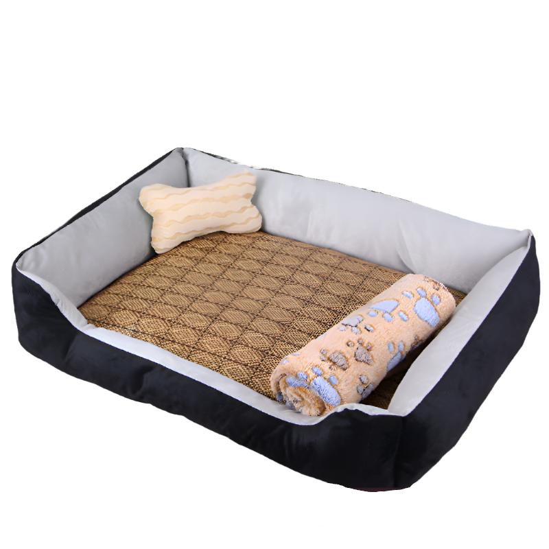 Cozy Kennel 100% Cotton Warm Linen Pet Bed