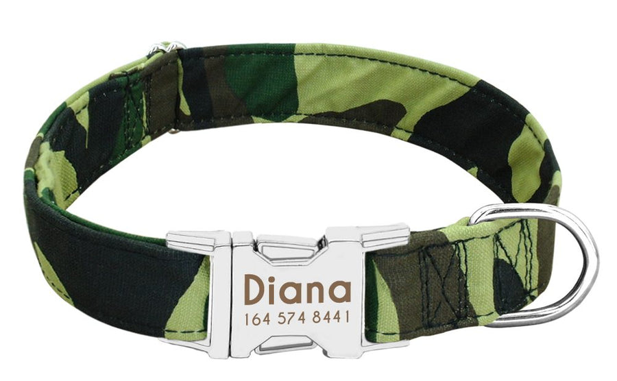 Personalized Pattern Print Nylon Dog Collar