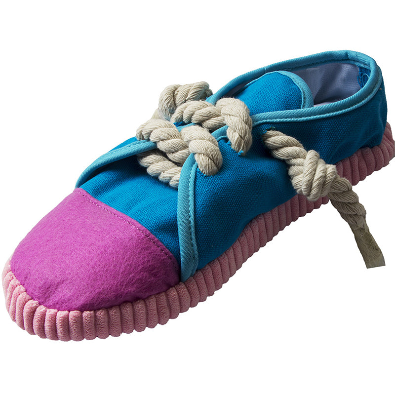 Squeaky Canvas Shoes Bite-Resistant Teeth Cleaning Chew Toy