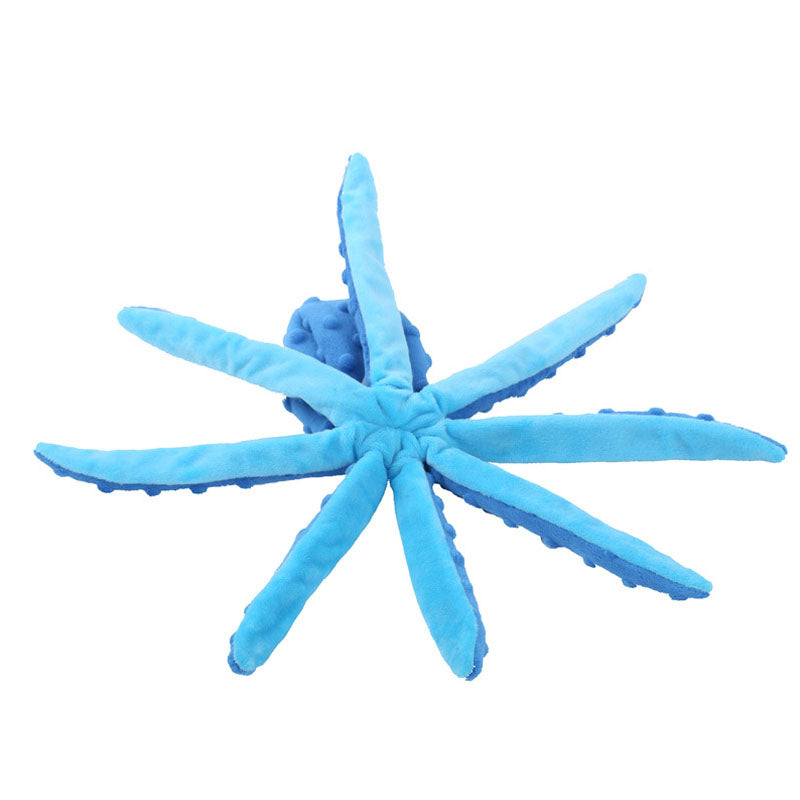 Squeaky Cotton Plush Octopus Shell Puzzle Bite-Resistant Chew Toy