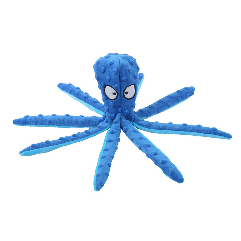 Squeaky Cotton Plush Octopus Shell Puzzle Bite-Resistant Chew Toy