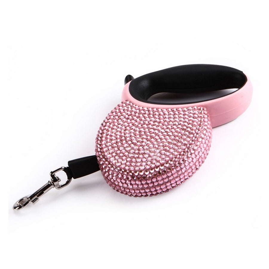 Rhinestone Sparkling Pet Retractable Leash