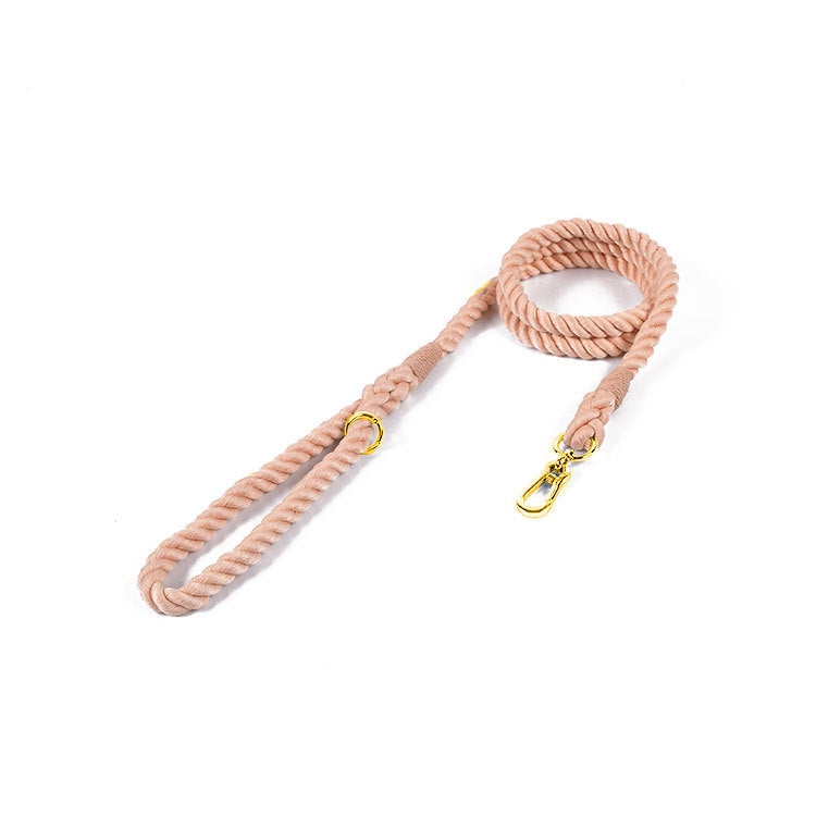 Vibrant Rainbow Cotton Rope Pet Leash