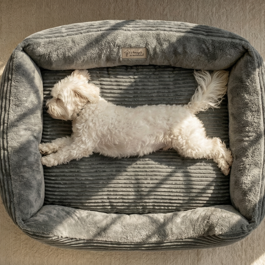 Cosy Plush Pet Bed - Cotton | PAWD