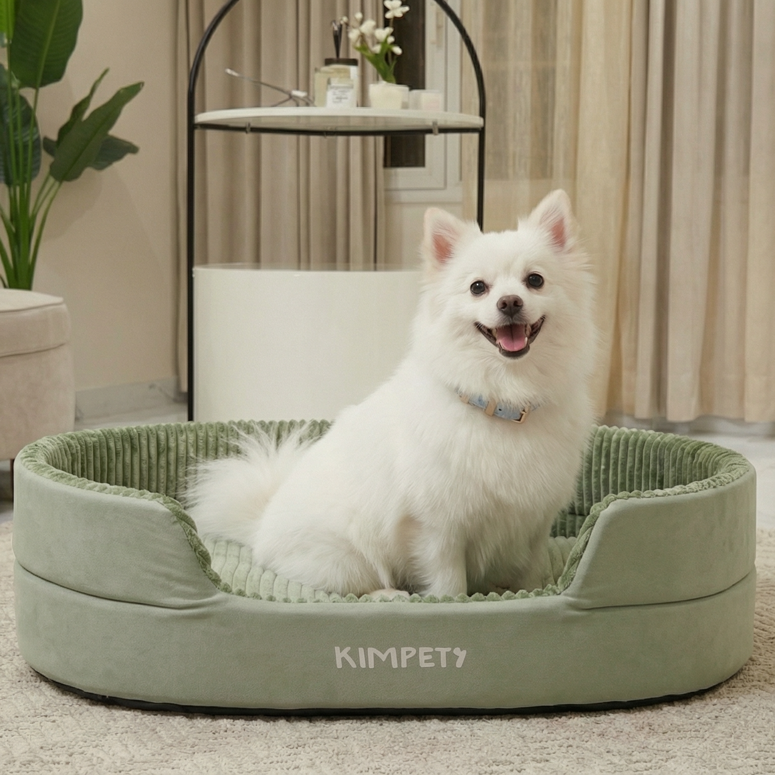 100% Cotton Plush Pet Bed - Signature Edition - front view