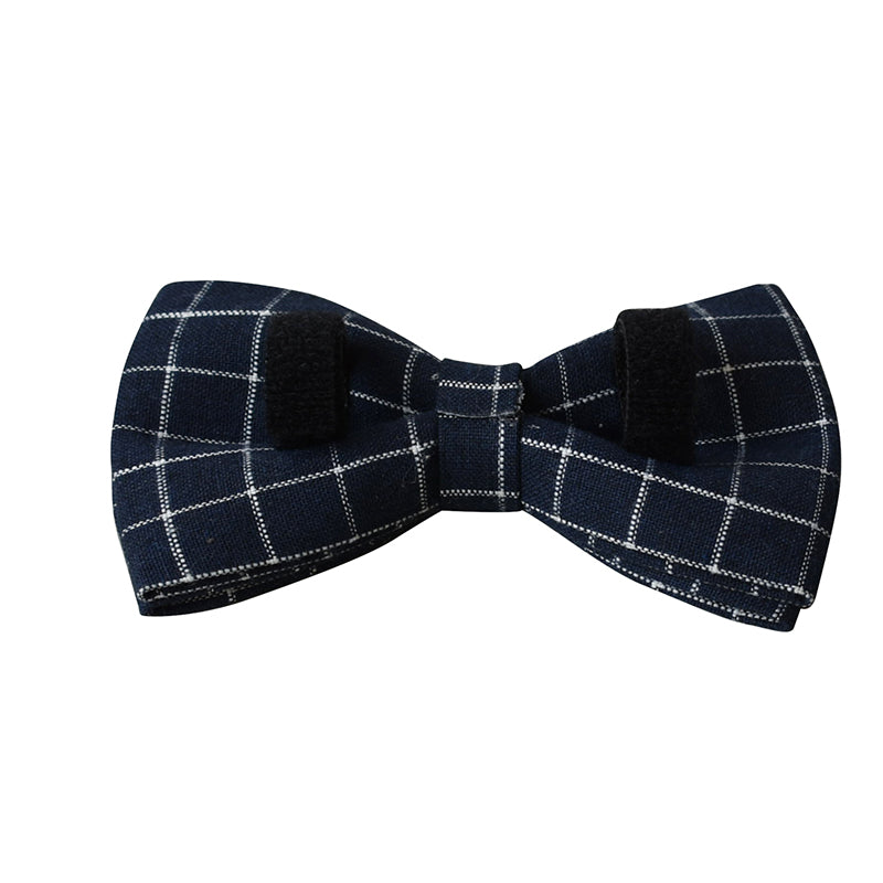 Plaid Collar with Detachable Bow Tie