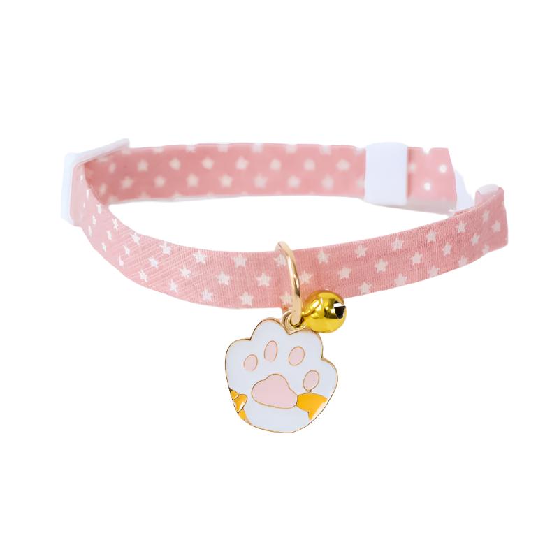 Deluxe Cloud Pastel Star Pattern Pendant Collar with Bell