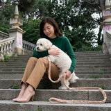 Pastel Braided Rope Handknit Dog Collar
