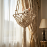 Artisan Macrame Swing - Cat Hammock