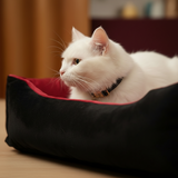 Classic Square Plush Border Nest Pet Bed