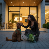 Leather Vest Harness & Lead Set
