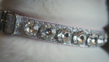 Shine Diamond Sparkle Rhinestone Adjustable Dog Collar - side angle