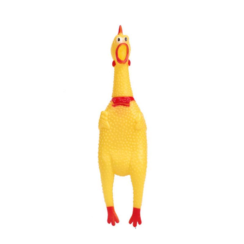 Squeaky Screaming Yellow Chicken Chew Toy