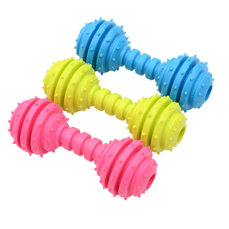 Deluxe Trio Natural Teething Rubber & Teeth Cleaning Chew Toy