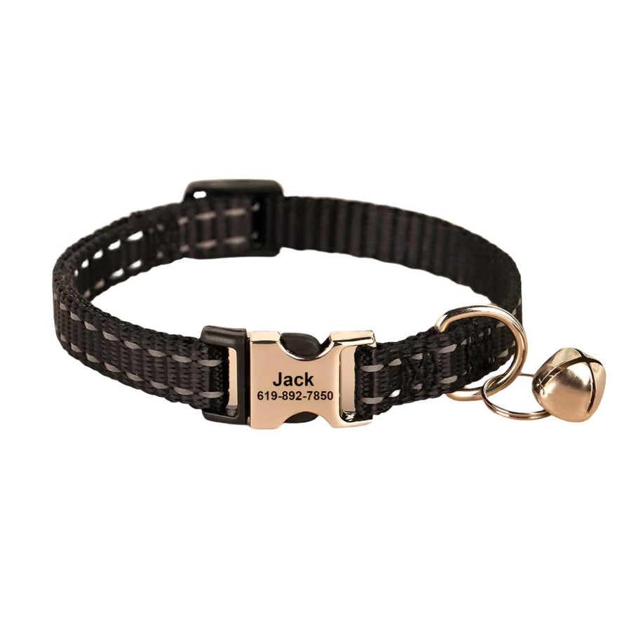 Premium Nylon Reflective Personalized Collar with Bell