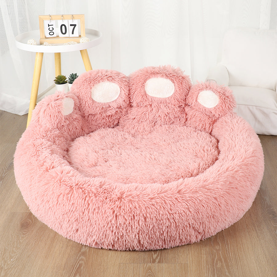 Cozy Fluffy Arctic Plush Cotton Paw Pet Bed