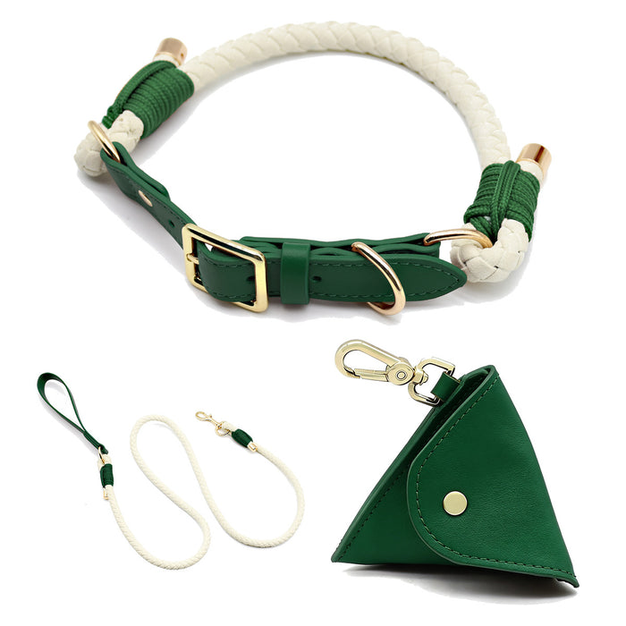 Cream Braided Rope Walk Set - Green